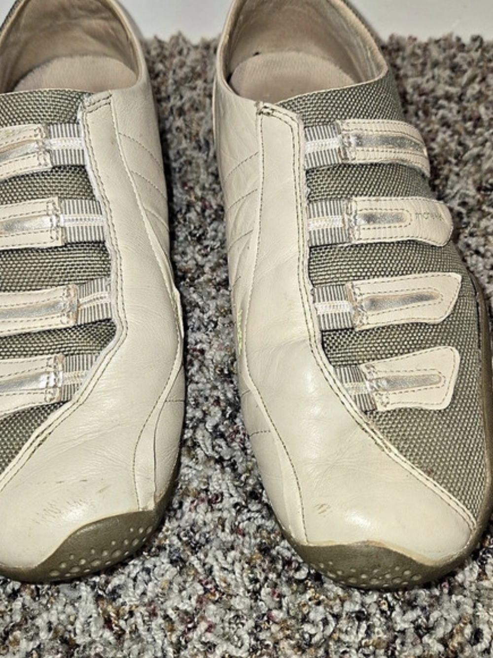 michelle K Sport Sneakers US 7.5 Cream & Green